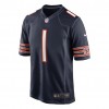 Camiseta Hombre Chicago Bears Justin Fields 1 Nike Azul Marino 2021 NFL Draft